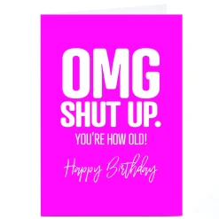 Card Factory Personalised Punk Birthday Card - OMG Shut Up