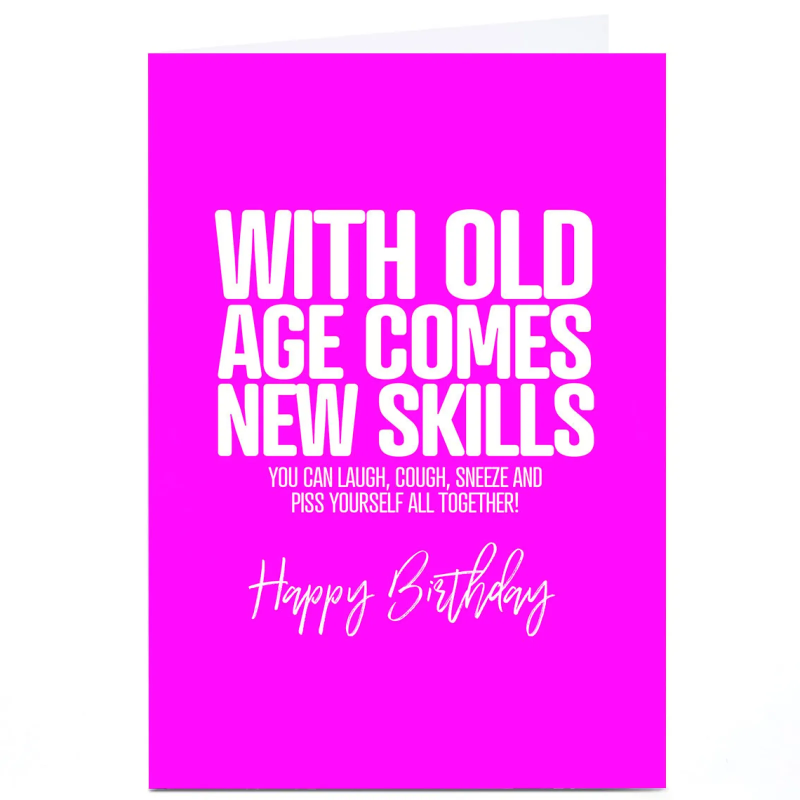 Personalised Punk Birthday Card - Old Age New Skills Funny|Birthday
