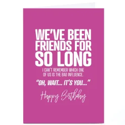 Best Personalised Punk Birthday Card - Friends For So Long For Friend|Funny