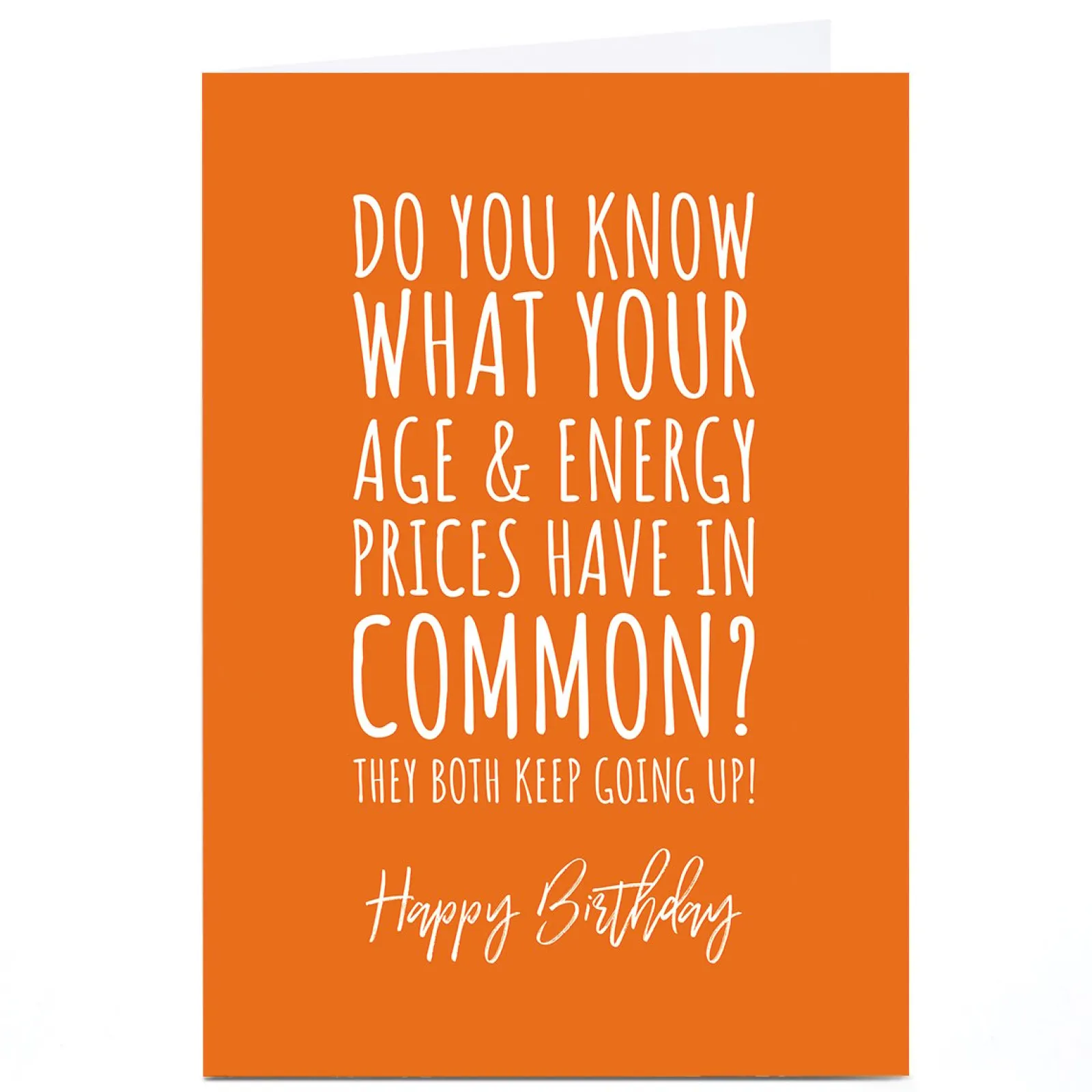Best Personalised Punk Birthday Card - Age and Energy Prices Funny|Birthday