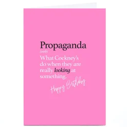 Card Factory Personalised Punk Birthday Card - Propaganda