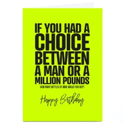Personalised Punk Birthday Card - A Man Or A Million For Friend|Funny