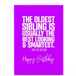 Hot Personalised Punk Birthday Card - Oldest Sibling For Brother|Funny