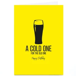 Card Factory Personalised Punk Birthday Card - A Cold One