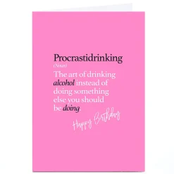 Card Factory Personalised Punk Birthday Card - Procrasticdrinking