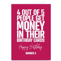 Card Factory Personalised Punk Birthday Card - 4 Out Of 5