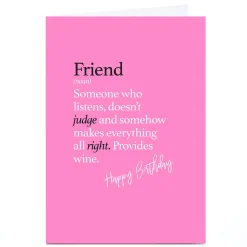 Hot Personalised Punk Birthday Card - Friend For Friend|Female Friend