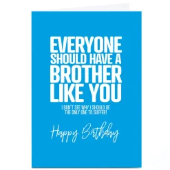 Clearance Personalised Punk Birthday Card - A Brother Like You For Brother|Funny