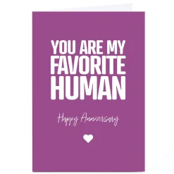 Outlet Personalised Punk Cards Anniversary Card - Favorite Human Funny|Anniversary