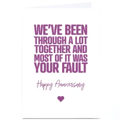 Discount Personalised Punk Cards Anniversary Card - Your Fault Funny|Anniversary