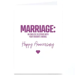 Card Factory Personalised Punk Cards Anniversary Card - Marriage Anniversary