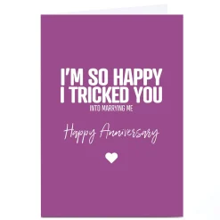 Card Factory Personalised Punk Cards Anniversary Card - Tricked You