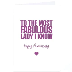 Discount Personalised Punk Cards Anniversary Card - Fabulous Lady Anniversary|Funny