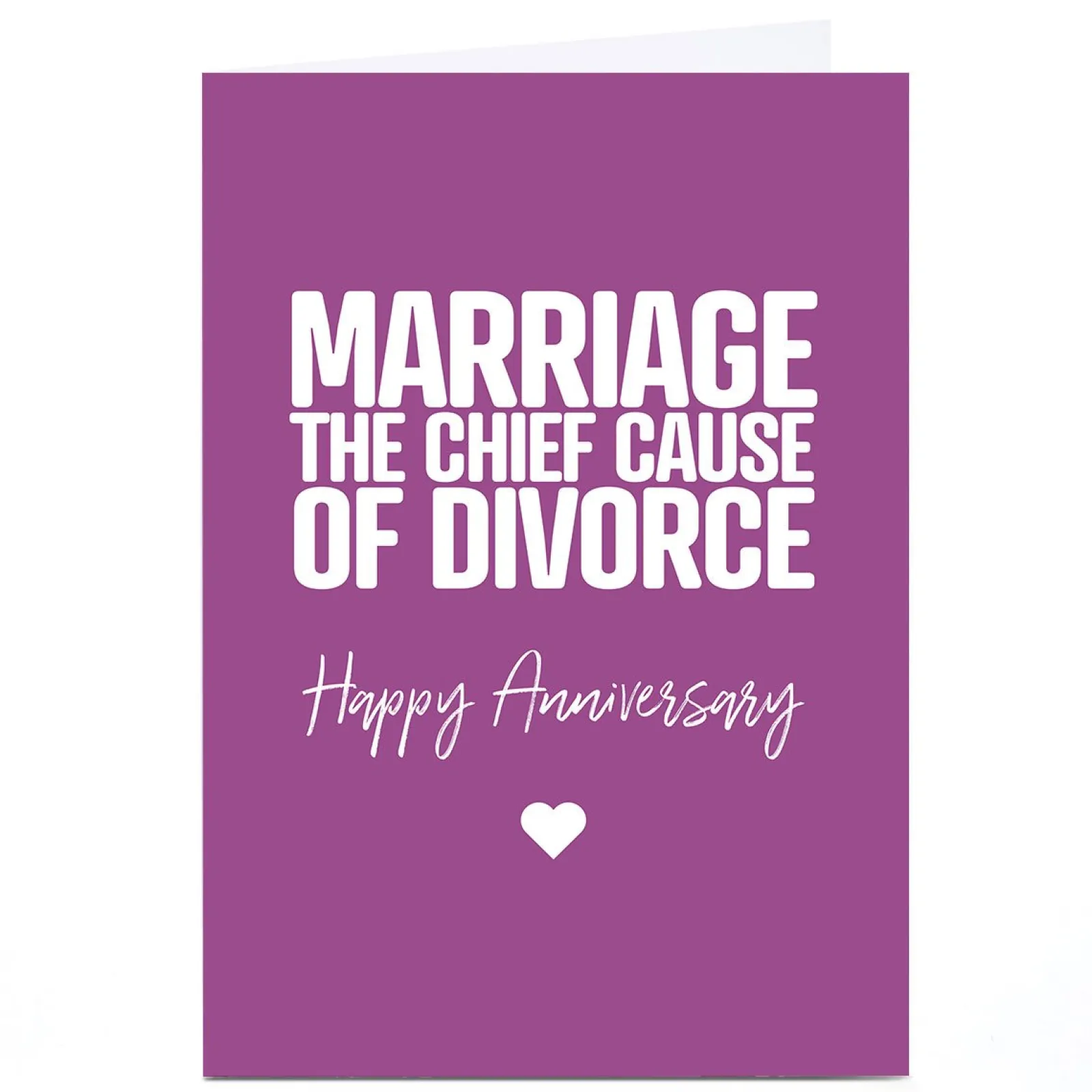 Hot Personalised Punk Cards Anniversary Card - Cause of Divorce Anniversary|Funny