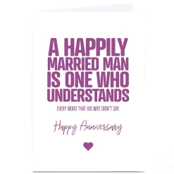 Best Personalised Punk Cards Anniversary Card - Married Man Funny|Anniversary