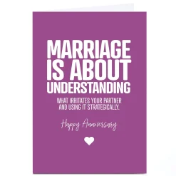 Card Factory Personalised Punk Cards Anniversary Card - Understanding