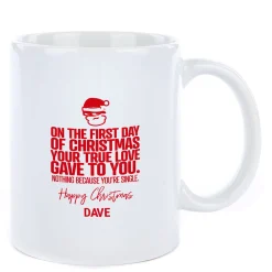Card Factory Personalised Punk Christmas Mug - On the First Day