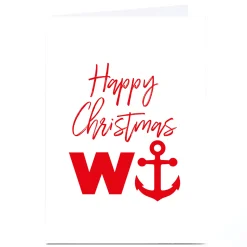 Clearance Personalised Punk Christmas Card - W Anchor Funny|Christmas