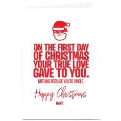 Hot Personalised Punk Christmas Card - On the First Day of Christmas Funny|Christmas
