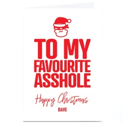 Best Personalised Punk Christmas Card - To My Favourite Funny|Christmas