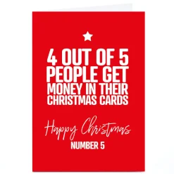 Card Factory Personalised Punk Christmas Card - 4 out of 5