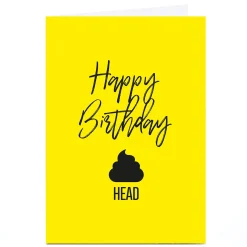 Card Factory Personalised Punk Icons Card - Poo Head