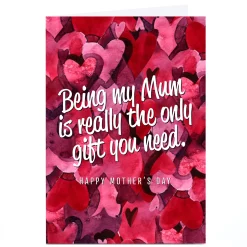 Card Factory Personalised Punk Mother's Day Card - Being My Mum