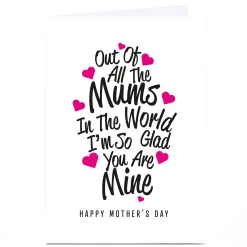 Card Factory Personalised Punk Mother's Day Card - Of All The Mums