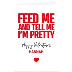 Card Factory Personalised Punk Valentine's Day Card - Feed Me