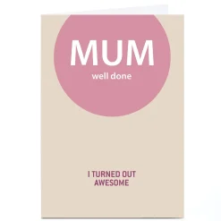 Card Factory Personalised Quitting Hollywood Mother's Day Card - Mum Well Done