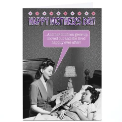 Online Personalised Quitting Hollywood Mother's Day Card - Happily Ever After Funny