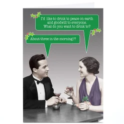 Hot Personalised Quitting Hollywood Christmas Card - Happy Couple Funny|Christmas