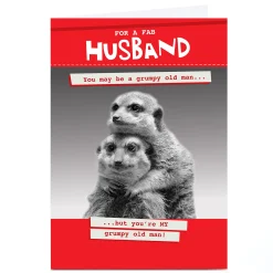 Hot Personalised Quitting Hollywood Valentine Card- For a Fab Husband Funny