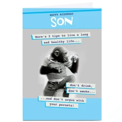 Clearance Personalised Quitting Hollywood Birthday Card - Son For Son|Funny
