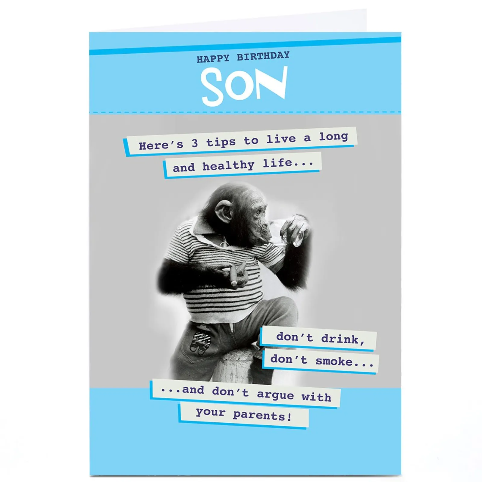 Clearance Personalised Quitting Hollywood Birthday Card - Son For Son|Funny
