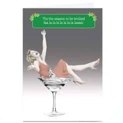 Card Factory Personalised Quitting Hollywood Christmas Card - Trollied