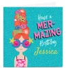 Best Personalised Rachel Clynick Birthday Card - Mer-mazing For Auntie|Female Friend