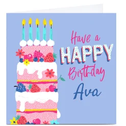 Card Factory Personalised Rachel Clynick Birthday Card - Birthday Cake