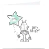 Kids Card Factory Personalised Rachel Griffin Birthday Card - Robot