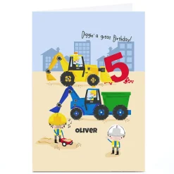 Kids Card Factory Personalised Rachel Griffin Birthday Card - Diggin' A Great Birthday