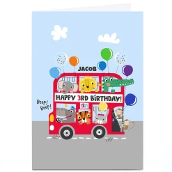 Kids Card Factory Personalised Rachel Griffin Birthday Card - Happy 3rd Birthday