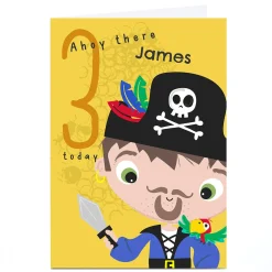 Kids Card Factory Personalised Rachel Griffin 3rd Birthday Card - Ahoy There