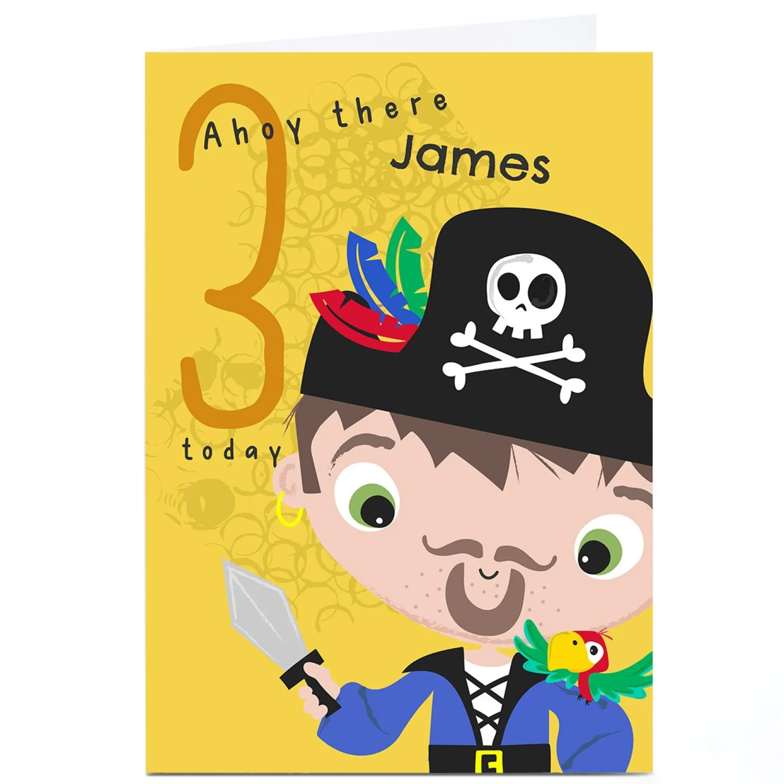 Kids Card Factory Personalised Rachel Griffin 3rd Birthday Card - Ahoy There