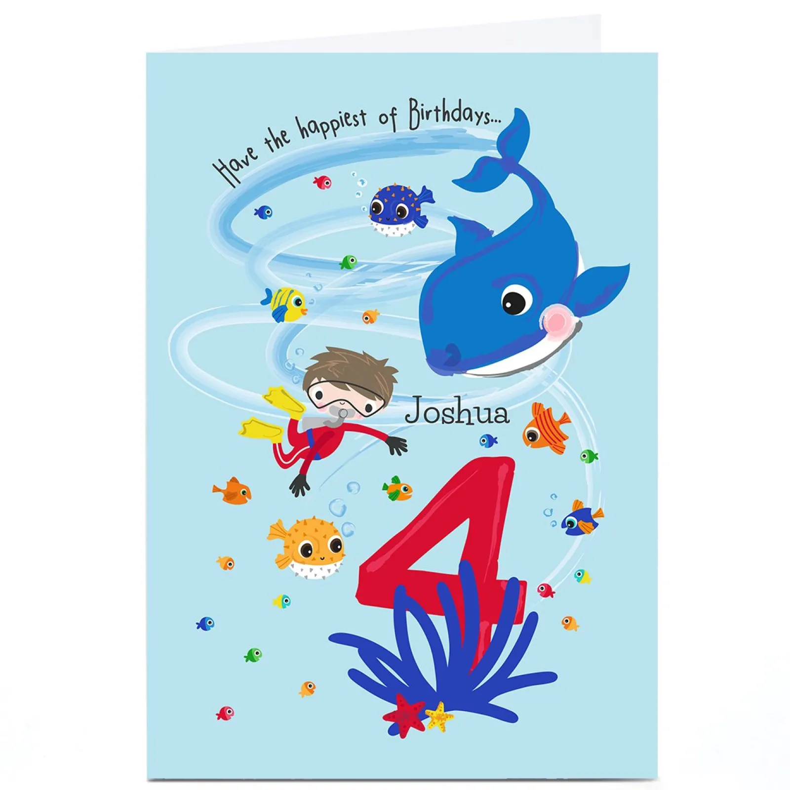 Best Personalised Rachel Griffin Birthday Card - 4, Happiest Of Birthdays Kids For Daughter|Daughter