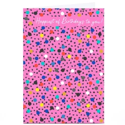 Card Factory Personalised Rachel Griffin Birthday Card - Polka Dots