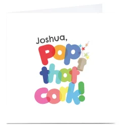 Card Factory Personalised Rachel Griffin Card - Pop That Cork