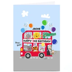 Kids Card Factory Personalised Rachel Griffin Birthday Card - Happy 2nd Birthday