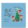 Clearance Personalised Rachel Griffin Christmas Card - Deck The Halls Premium Square|Christmas