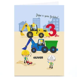 Kids Card Factory Personalised Rachel Griffin Birthday Card - Diggin' A Great Birthday, 3