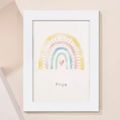 Kids Card Factory Personalised Rainbow Framed Print